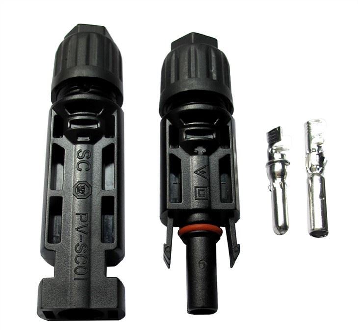 Zonnepaneelconnector met 4 mm draad